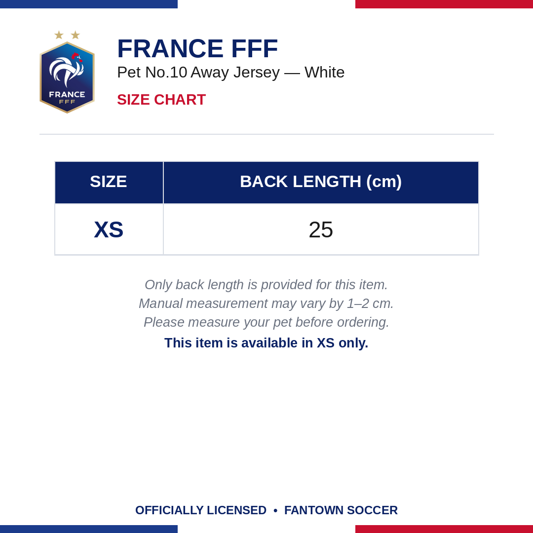 France FFF Pet No.10 Away Jersey - White
